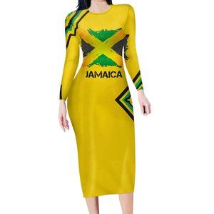 Women Long Sleeve Evening Dress (Jamaica)